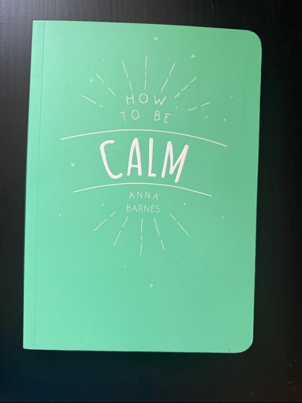How To Be Calm Notebook - Mint Green Cover